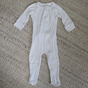 Goumi Grow With You Zipper Footie - Striped
